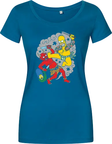 Homer vs. Oni" Japanese Traditional Tattoo Style 