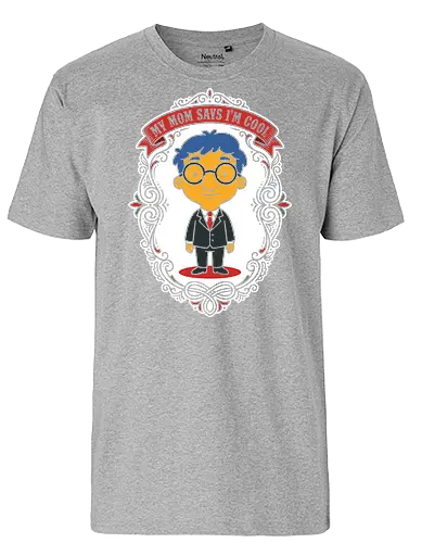 My Mom Says I'm Cool - my mom says im cool shirt, milhouse t-shirt, funny cartoon portrait graphic tee, 90s nostalgia apparel, milhouse van houten design, ironic streetwear top, vintage frame character shirt, sarcastic nerd t-shirt, simpsons fan merch, cool milhouse apparel, awkward humor clothing, blue haired boy graphic, funny son gift t-shirt, suit and tie cartoon shirt, geeky aesthetic streetwear, retro animation merch, satirical portrait clothing, mustard yellow character top, quirky pop culture tee - Fairtrade T-Shirt