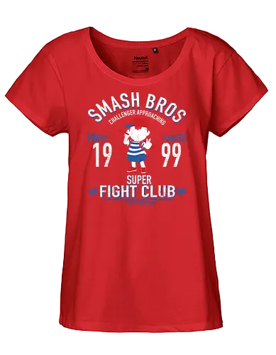 Super Fight Club - Ness EarthBound 1999 - ness t-shirt, earthbound rpg, super smash bros, nintendo kleidung, shigesato itoi, teetan, onett eagleland, mother serie, pk fire, 90er gaming, snes kult, giygas, vintage kunst, bester kämpfer, herausforderer naht - Fairtrade Girl Shirt