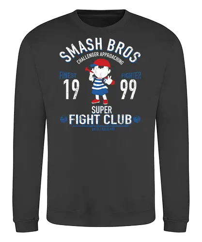Super Fight Club - Ness EarthBound 1999 - ness t-shirt, earthbound rpg, super smash bros, nintendo kleidung, shigesato itoi, teetan, onett eagleland, mother serie, pk fire, 90er gaming, snes kult, giygas, vintage kunst, bester kämpfer, herausforderer naht - Sweatshirt