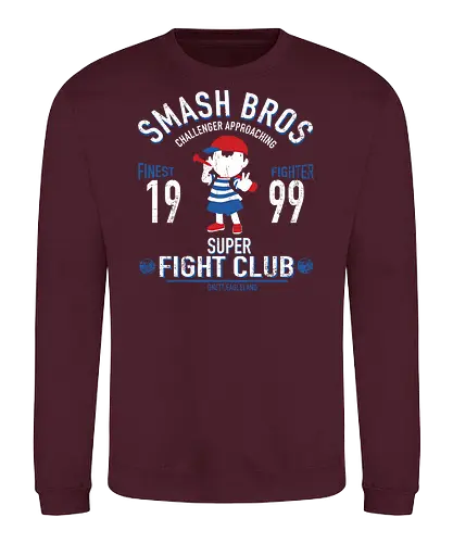 Super Fight Club - Ness EarthBound 1999 - ness t-shirt, earthbound rpg, super smash bros, nintendo kleidung, shigesato itoi, teetan, onett eagleland, mother serie, pk fire, 90er gaming, snes kult, giygas, vintage kunst, bester kämpfer, herausforderer naht - Sweatshirt