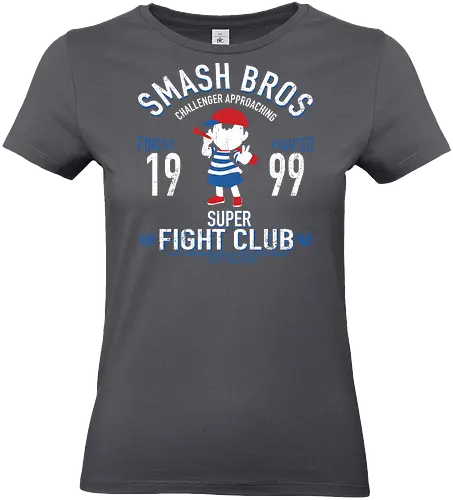 Super Fight Club - Ness EarthBound 1999 - ness t-shirt, earthbound rpg, super smash bros, nintendo kleidung, shigesato itoi, teetan, onett eagleland, mother serie, pk fire, 90er gaming, snes kult, giygas, vintage kunst, bester kämpfer, herausforderer naht - Standard T-Shirt (Frauen)