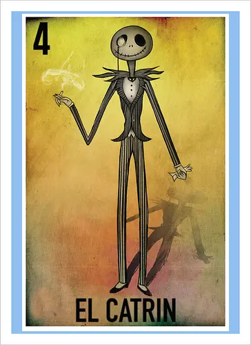 El Catrin - Jack Skellington Mexikanische Loteria