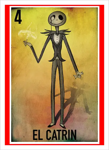 El Catrin - Jack Skellington Mexikanische Loteria
