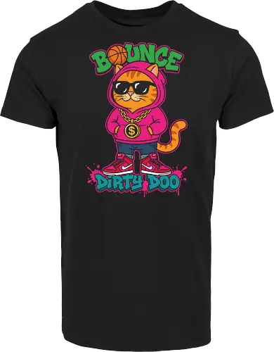 "Bounce Dirty Doo" Cool Streetwear Cat Hip-Hop Graphic