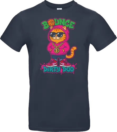 "Bounce Dirty Doo" Cool Streetwear Cat Hip-Hop Graphic