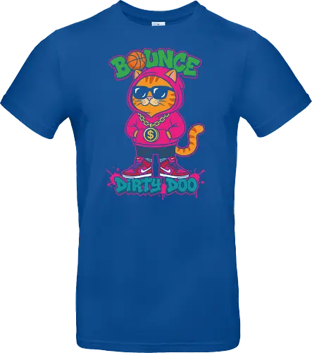 "Bounce Dirty Doo" Cool Streetwear Cat Hip-Hop Graphic