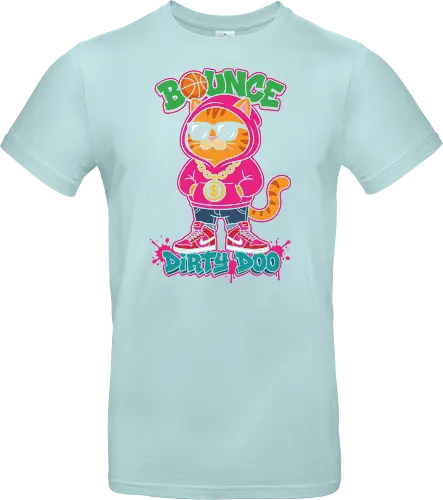 "Bounce Dirty Doo" Cool Streetwear Cat Hip-Hop Graphic