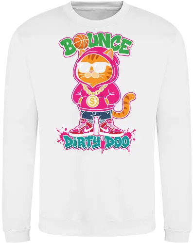 "Bounce Dirty Doo" Cool Streetwear Cat Hip-Hop Graphic