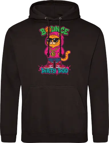 "Bounce Dirty Doo" Cool Streetwear Cat Hip-Hop Graphic