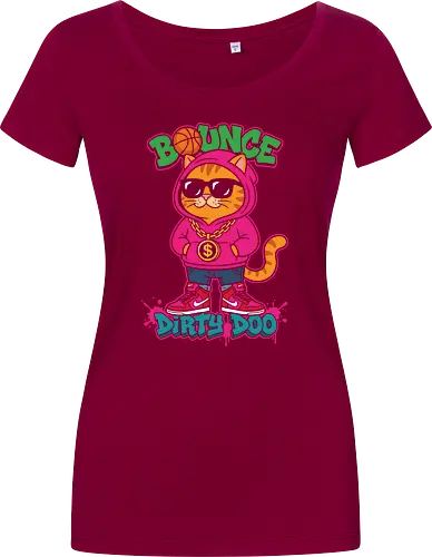 "Bounce Dirty Doo" Cool Streetwear Cat Hip-Hop Graphic