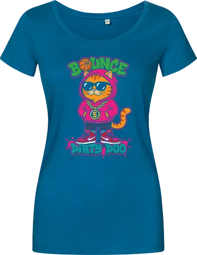 "Bounce Dirty Doo" Cool Streetwear Cat Hip-Hop Graphic