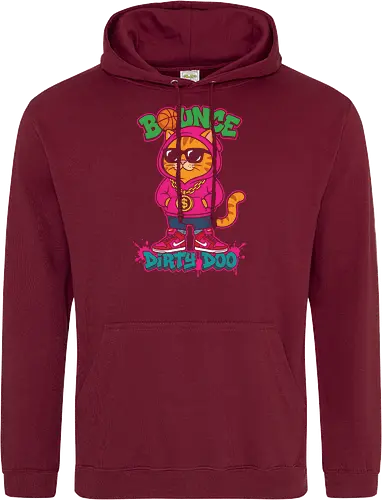 "Bounce Dirty Doo" Cool Streetwear Cat Hip-Hop Graphic