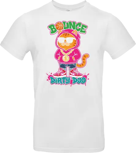 "Bounce Dirty Doo" Cool Streetwear Cat Hip-Hop Graphic