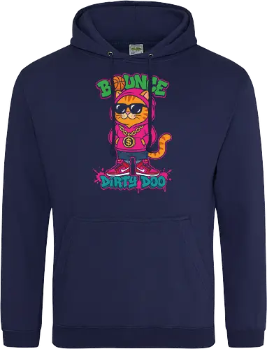 "Bounce Dirty Doo" Cool Streetwear Cat Hip-Hop Graphic
