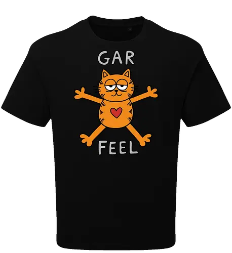 Gar Feel" Funny Sarcastic Orange Cat Hug Retro Graphic