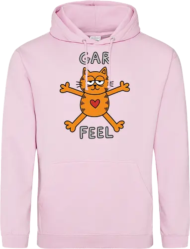 Gar Feel" Funny Sarcastic Orange Cat Hug Retro Graphic