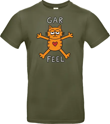 Gar Feel" Funny Sarcastic Orange Cat Hug Retro Graphic