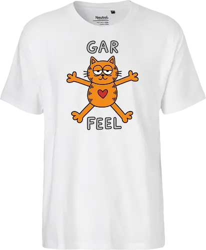 Gar Feel" Funny Sarcastic Orange Cat Hug Retro Graphic