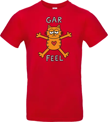 Gar Feel" Funny Sarcastic Orange Cat Hug Retro Graphic