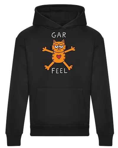 Gar Feel" Funny Sarcastic Orange Cat Hug Retro Graphic