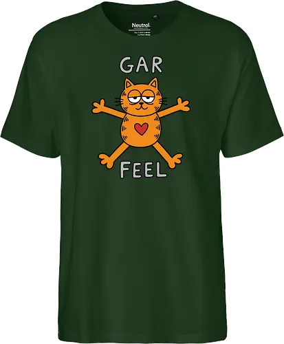 Gar Feel" Funny Sarcastic Orange Cat Hug Retro Graphic