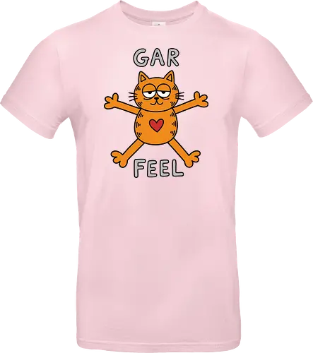 Gar Feel" Funny Sarcastic Orange Cat Hug Retro Graphic