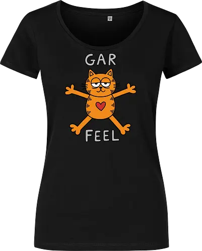 Gar Feel" Funny Sarcastic Orange Cat Hug Retro Graphic