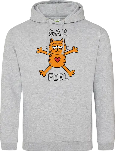 Gar Feel" Funny Sarcastic Orange Cat Hug Retro Graphic