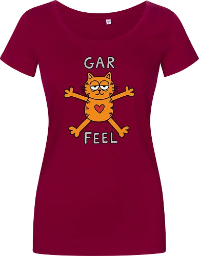 Gar Feel" Funny Sarcastic Orange Cat Hug Retro Graphic