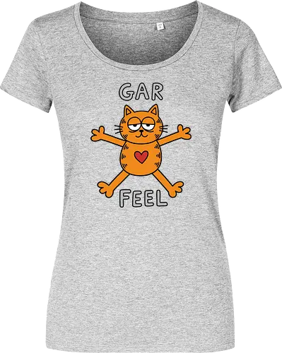 Gar Feel" Funny Sarcastic Orange Cat Hug Retro Graphic