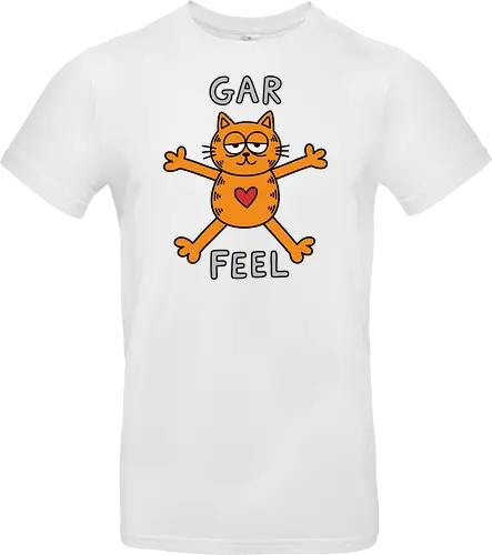 Gar Feel" Funny Sarcastic Orange Cat Hug Retro Graphic