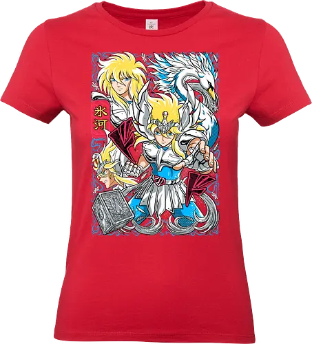 Cygnus Hyoga - saint seiya, hyoga cygnus, cygnus saint, ice warrior, bronze saint, zodiac anime, shonen classic, manga series, anime art - Standard T-Shirt (Frauen)