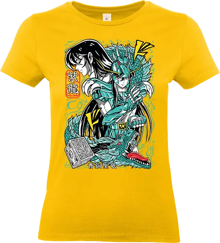 Dragon Shiryu - saint seiya, shiryu dragon, dragon saint, bronze saint, dragon warrior, zodiac anime, shonen classic, manga series, anime art - Standard T-Shirt (Frauen)