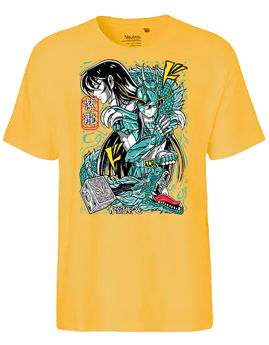 Dragon Shiryu - saint seiya, shiryu dragon, dragon saint, bronze saint, dragon warrior, zodiac anime, shonen classic, manga series, anime art - Fairtrade T-Shirt