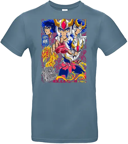 Immortal Phoenix - saint seiya, phoenix ikki, reborn warrior, bronze saint, fire aura, zodiac anime, shonen classic, manga series, anime art - Standard T-Shirt