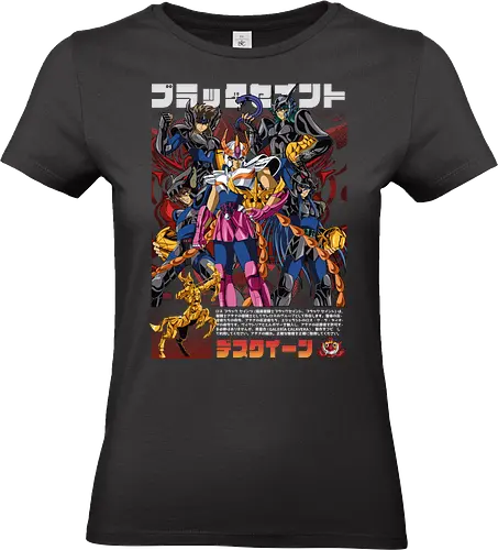 Phoenix vs Black Saints - saint seiya, phoenix ikki, black saints, dark warriors, bronze saint battle, zodiac anime, shonen classic, manga series, anime art - Standard T-Shirt (Frauen)