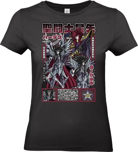Hades & Andromeda - saint seiya, hades saga, andromeda shun, underworld arc, god of the underworld, bronze saint, zodiac anime, shonen classic, manga series, anime art - Standard T-Shirt (Frauen)