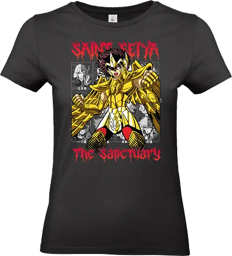 Sanctuary – Sagittarius Seiya - saint seiya, sanctuary arc, sagittarius seiya, gold cloth, zodiac warrior, athena knights, shonen classic, manga series, anime art - Standard T-Shirt (Frauen)
