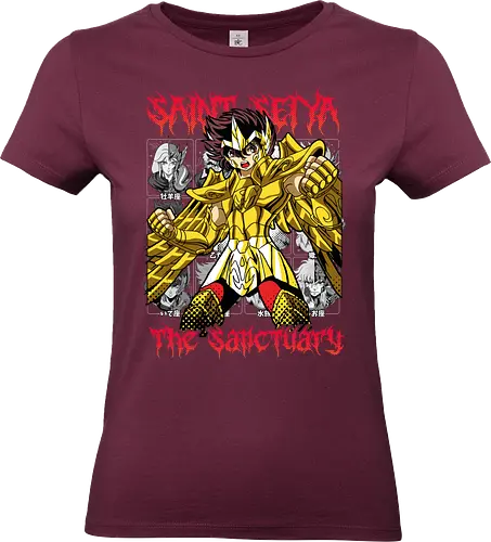 Sanctuary – Sagittarius Seiya - saint seiya, sanctuary arc, sagittarius seiya, gold cloth, zodiac warrior, athena knights, shonen classic, manga series, anime art - Standard T-Shirt (Frauen)
