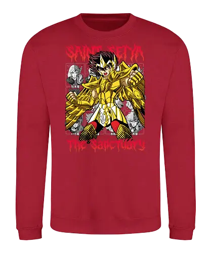 Sanctuary – Sagittarius Seiya - saint seiya, sanctuary arc, sagittarius seiya, gold cloth, zodiac warrior, athena knights, shonen classic, manga series, anime art - Sweatshirt