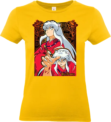 Half Demon Warrior - inuyasha, half demon, feudal anime, yokai warrior, tessaiga sword, classic anime, shonen manga, japanese anime, anime art - Standard T-Shirt (Frauen)