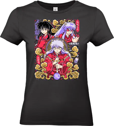 Human Heart, Demon Power - inuyasha, human form, demon form, hanyō warrior, feudal fantasy, supernatural anime, classic shonen, manga art - Standard T-Shirt (Frauen)