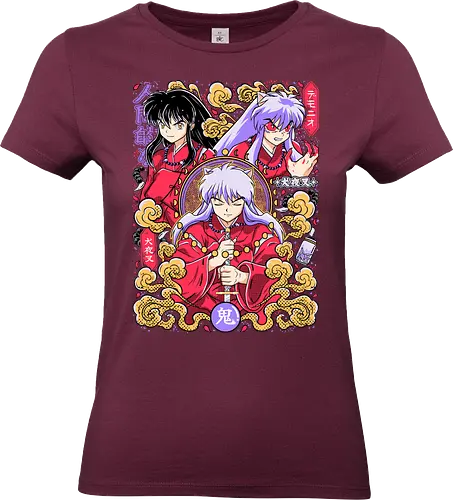 Human Heart, Demon Power - inuyasha, human form, demon form, hanyō warrior, feudal fantasy, supernatural anime, classic shonen, manga art - Standard T-Shirt (Frauen)