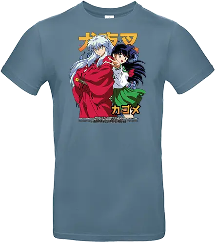 Across Time Together - inuyasha, kagome higurashi, anime couple, feudal romance, shikon jewel, fantasy anime, manga series, anime art - Standard T-Shirt