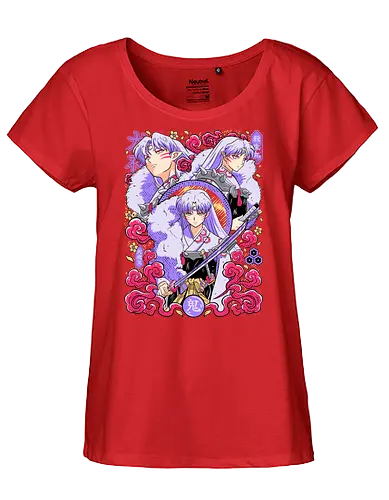 Sesshomaru – Lord of the West - inuyasha, sesshomaru, full demon lord, daiyokai, feudal era anime, yokai warrior, fantasy shonen, manga series, anime art - Fairtrade Girl Shirt