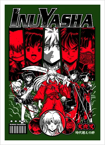 Inuyasha – Demon Blood Awakening - inuyasha, Slayer, tessaiga sword, feudal fantasy, yokai battles, classic anime, shonen manga, japanese anime, anime art - Kunstdruck