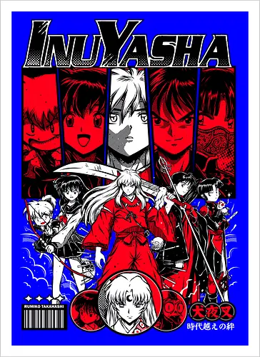 Inuyasha – Demon Blood Awakening - inuyasha, Slayer, tessaiga sword, feudal fantasy, yokai battles, classic anime, shonen manga, japanese anime, anime art - Kunstdruck