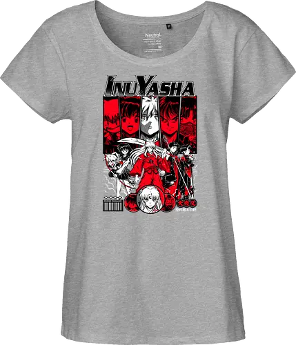 Inuyasha – Demon Blood Awakening - inuyasha, Slayer, tessaiga sword, feudal fantasy, yokai battles, classic anime, shonen manga, japanese anime, anime art - Fairtrade Girl Shirt