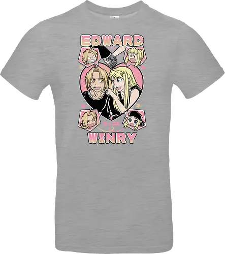 Edward & Winry – Alchemist’s Promise - fullmetal alchemist, edward elric, winry rockbell, anime couple, automail mechanic, alchemy power, brotherhood anime, manga series, anime art - Standard T-Shirt